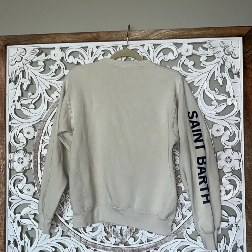Brandy Melville John Galt Saint Barth Sweatshirt Cream Women’s One Size sz S - Picture 6 of 7